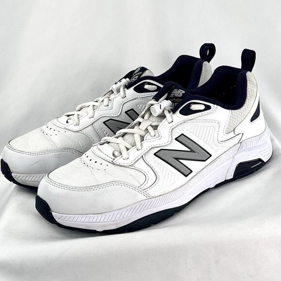New Balance 857 V3 MX857VN3 White Navy Training Shoes Mens Size 10 Rollbar